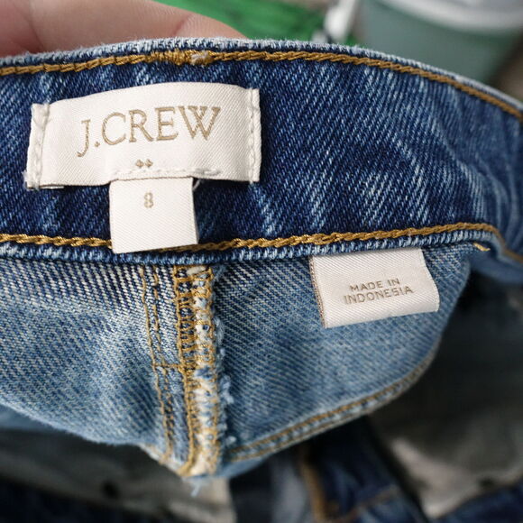 J CREW 100% COTTON DENIM CUT OFF SKIRT WOMENS SIZE 8 - Picture 5 of 6